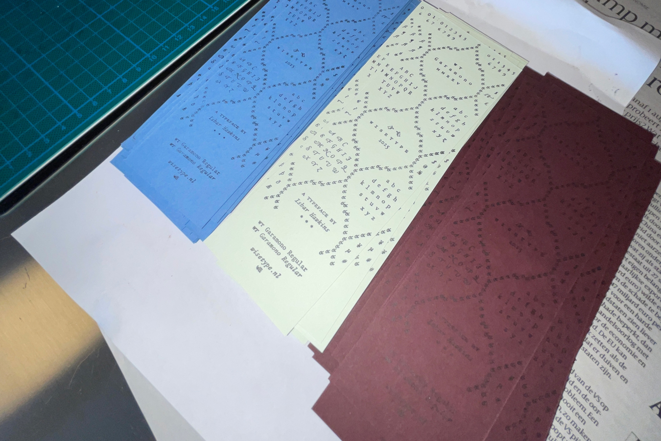 WiseType®, object: Garamono Letterpress Bookmark (6-pack) (Fig. 5)